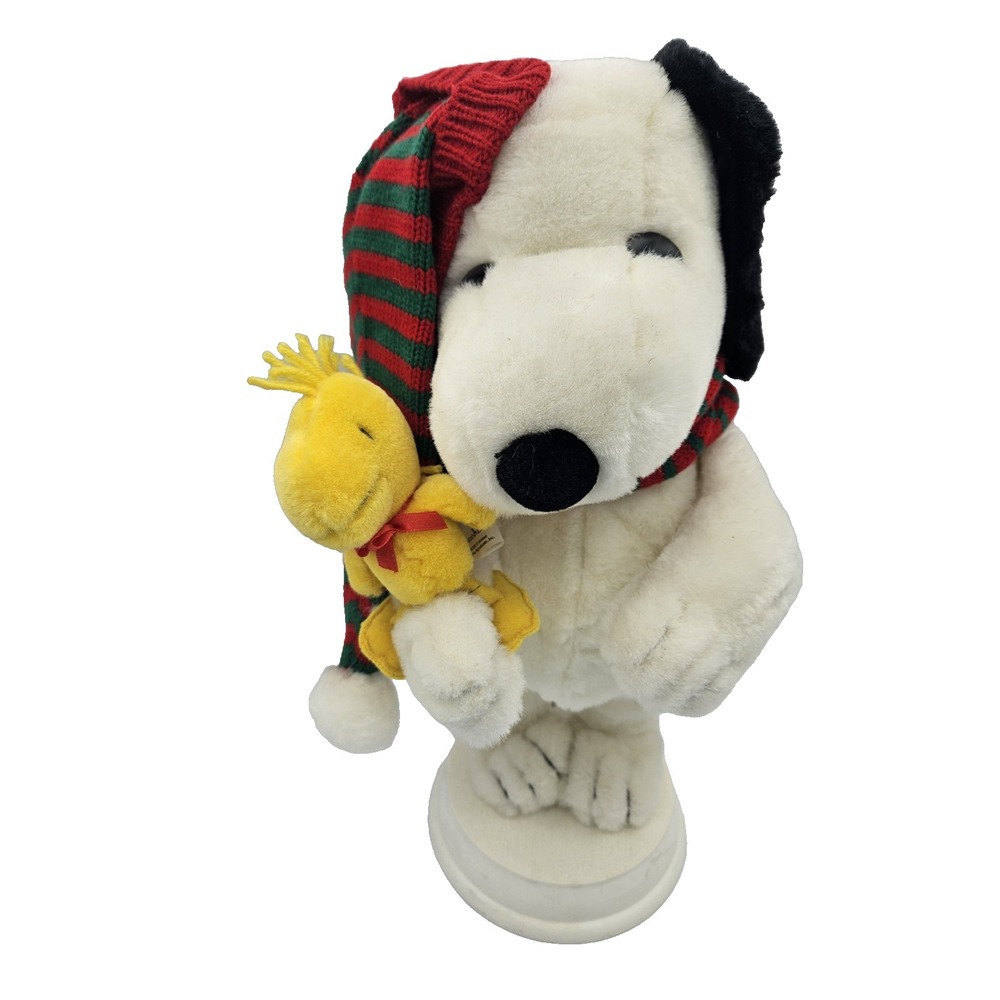 VINTAGE First Peanuts‎ Santa's Best Holiday Animation Snoopy Woodstock 19" XMAS